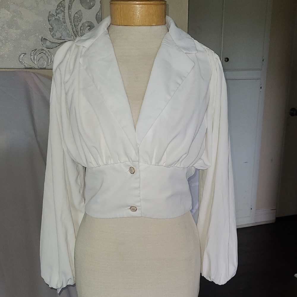 Elegant White Blouse by HP